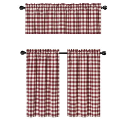 Fitzgibbon Plaid Tailored Kitchen Curtain