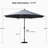 132'' Market Umbrella with Crank Lift Counter Weights Included-99525971