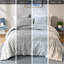 Édredon double gris avec velours écrasé et pour lit doux