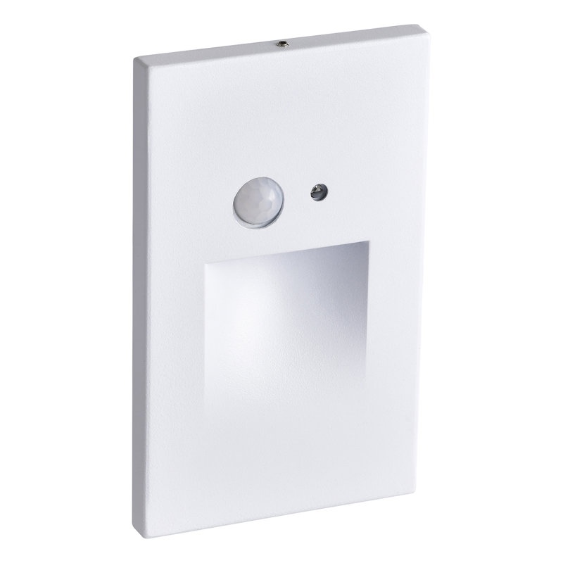  Hardwired White Motion Sensing Vertical Led Stair Light With Motion And Photocell Sensor