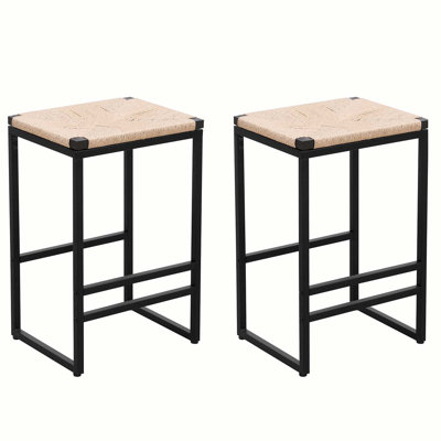 Hammed Leather Backless Side Chair