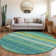 Premium Machine Washable Prisco Teal Rug