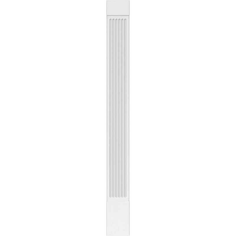 Pilastre cannelé en PVC (la paire), 12 po, Base et chapiteau standards
