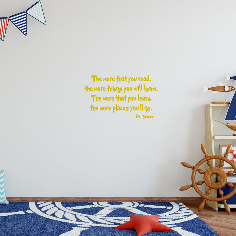 Adhésif décoratif « the more you read » more things you seuss, Or