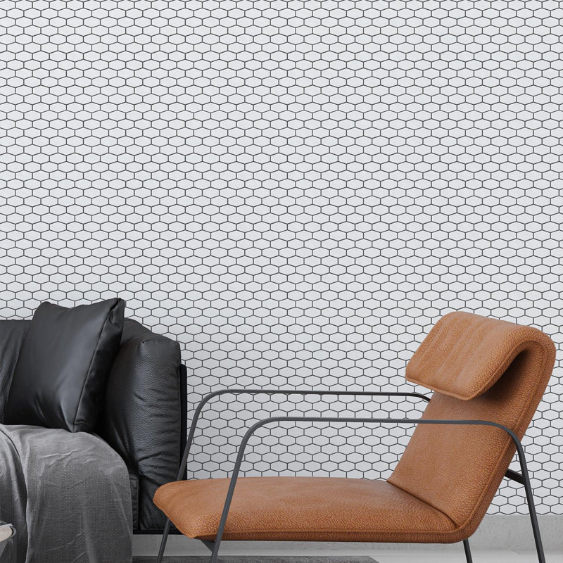 15cm W x 30.5cm L Aluminum Peel and Stick Mosaic Tile
