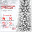 Arbre de Noël floqué au crayon - Arbre en PVC mince avec 469 pointes enneigées, conception peu encombrante, effet de neige réaliste, support en métal robuste, installation facile-1691023975-1691023972-1691023970