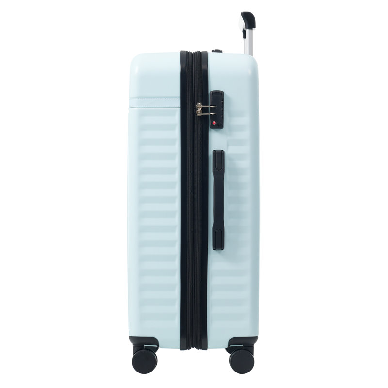 Ensemble de valises rigides 5 pièces avec verrou TSA et conception extensible, Light Blue, 29.1" H x 18.1" W x 11.6 " D