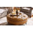 Gerardo 40"W Traditional Genuine Leather Ottoman with Tufted Top Nailhead Trim and Caster Wheels-812665374
