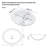 17"X15.5" White Semi-Recessed Ceramic Bathroom Sink - Countertop Vessel Design