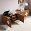 Meuble télé Mid-Century 78 po avec portes et rangement-302434168