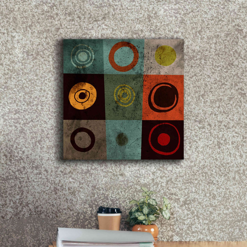 «Tiles Circles» par GraphINC, estampe numérique sur toile, H 18 po x l 18 po x P 0,75 po