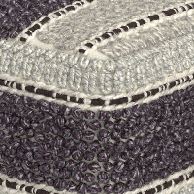 Square Pouf - Magenta / Natural