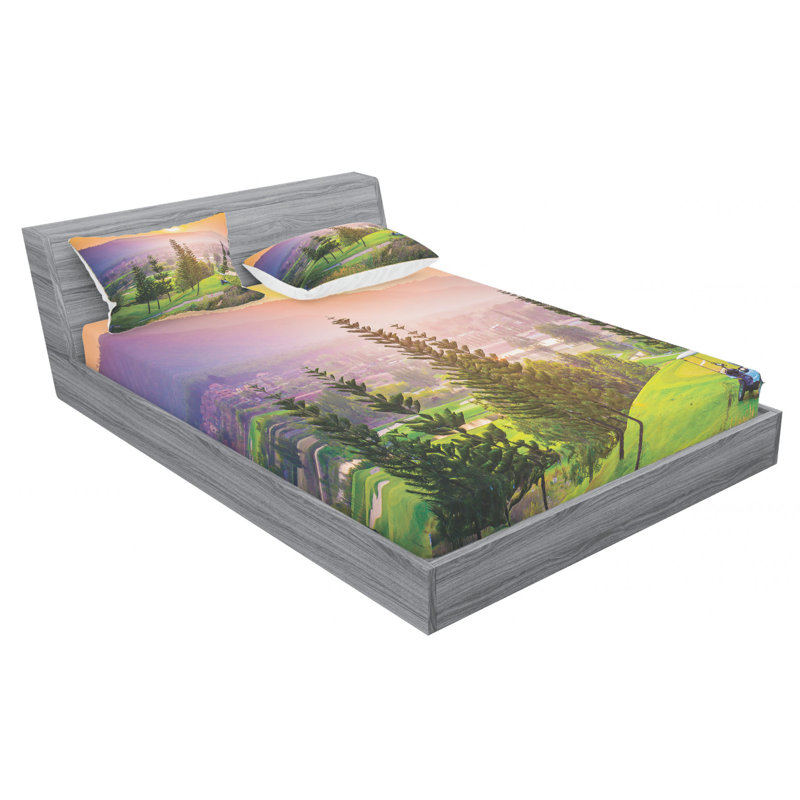 Microfiber Sheet Set, Queen Sheet Set with Fitted Sheet