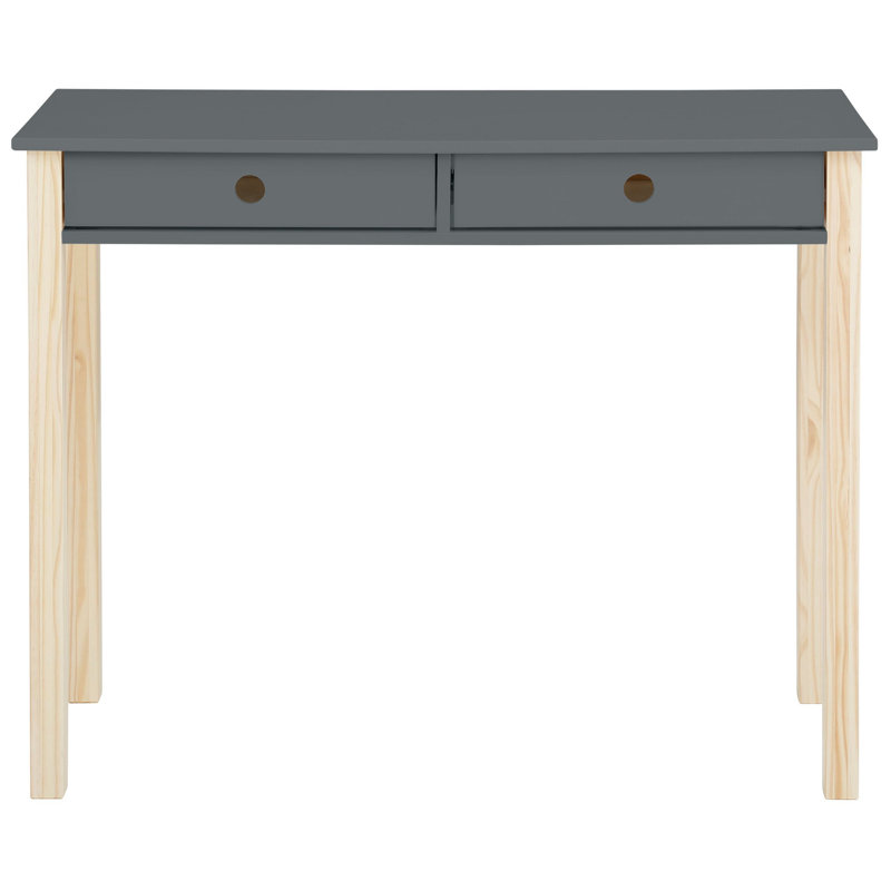 Fequiere Solid Wood Base Writing Desk, Grey