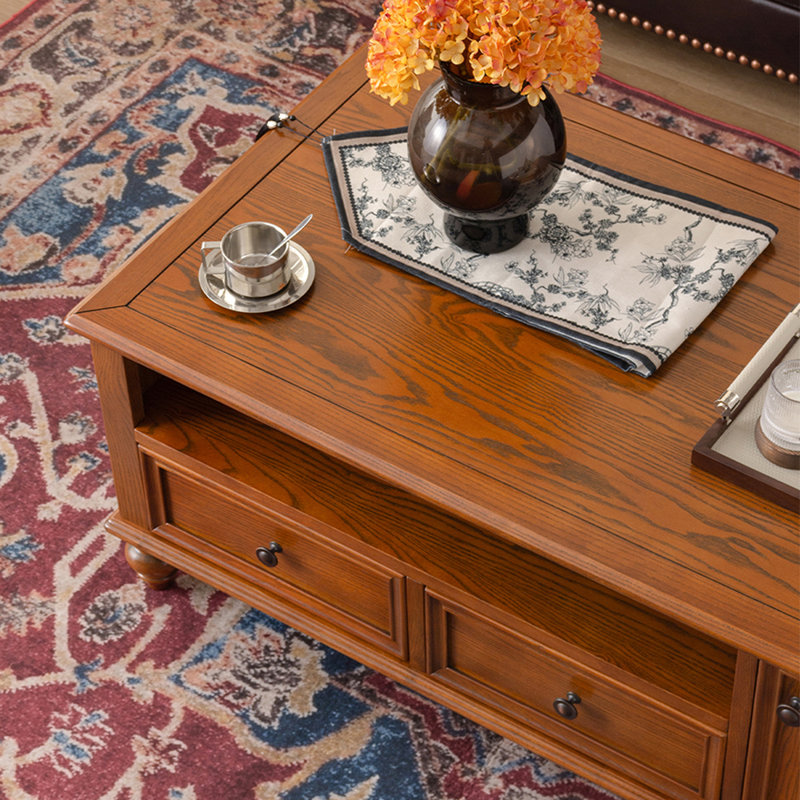 Solid Wood Coffee Table, 19.68" H x 51.18" L x 27.55" W
