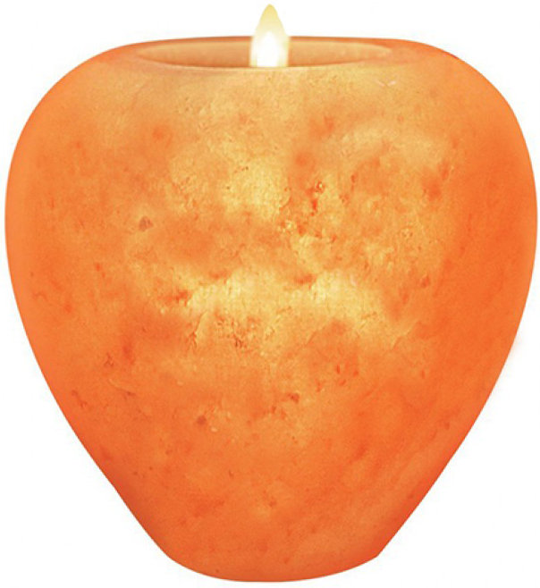 Bougie thérapeutique en forme de pomme en cristal de sel naturel Himalayan