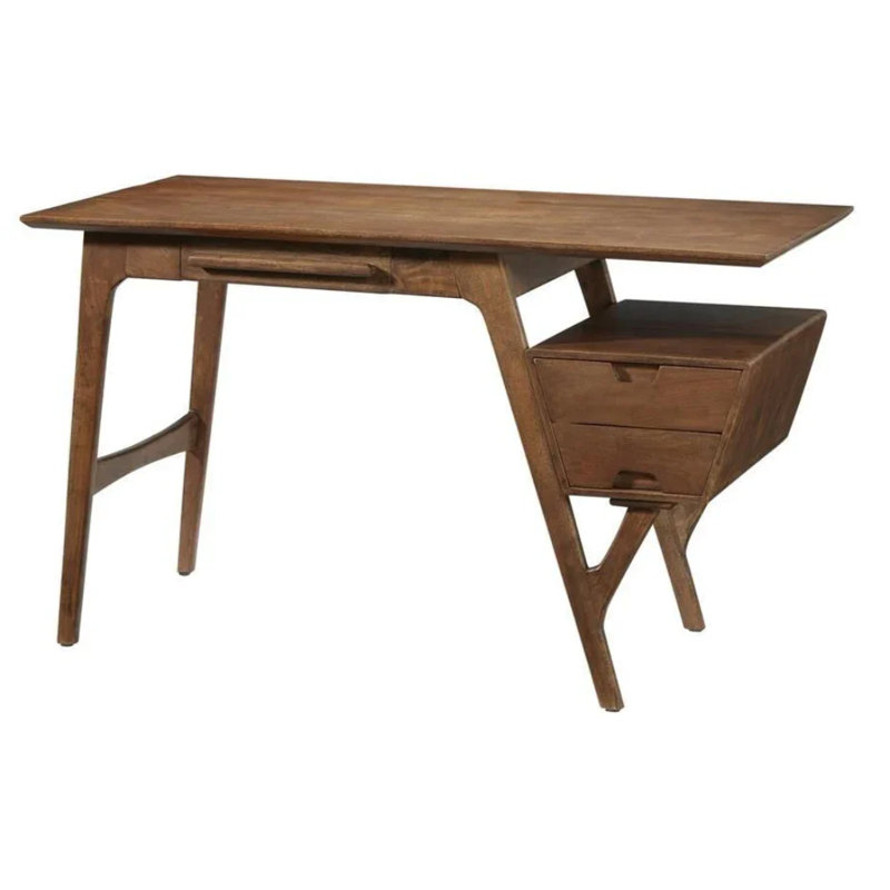 Bureau en bois à un tiroir Bechelt