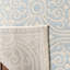 Gilmore Hooked Indoor/ Outdoor Cream/Aqua Rug-33959325