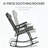 Outsunny 2-Piece Foldable Outdoor Rocking Chair Set with Headrests