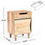 Table de chevet en bois naturel