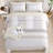 3-Piece Bohemian Stripe Quilt Set Lightweight Microfiber All Season-122938671-122938657
