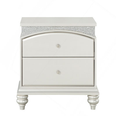 Platinum 2-Drawer Nightstand