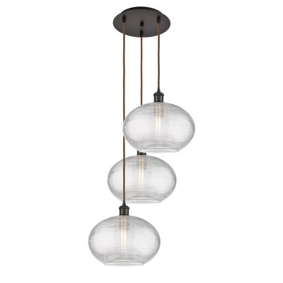 Luminaire suspendu grappe 3 lumières Larrick