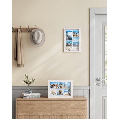 White Storage Shadow Box Picture Frame - with Mat