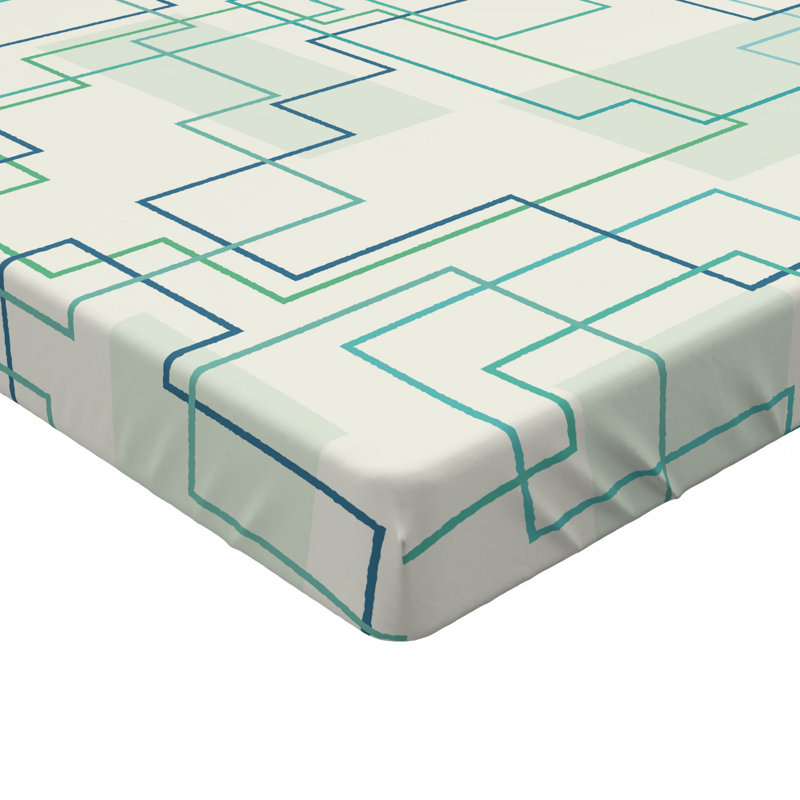 Microfiber Geometric Fitted Sheet, Twin XL Fitted Sheet