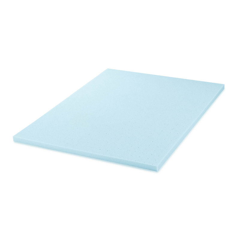 Gel Memory Foam Mattress Topper, Queen, 2"