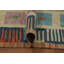 Tapis kilim bleu clair tissé à plat 10 x 13 po