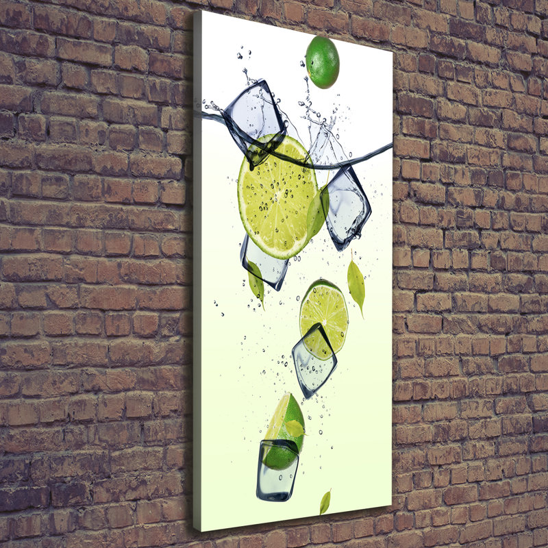 Limes And Ice - Wrapped Canvas Print