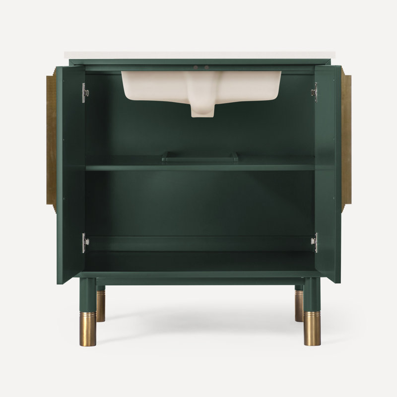 Islamorada 30" Vanity With Quartz Stone Vanity Top, Single-Hole, Nori, Lyra