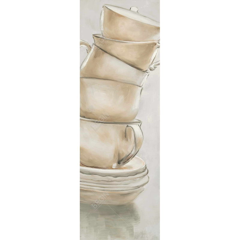 Contemporary Coffee Mugs Canvas | Modern Kitchen Wall Art