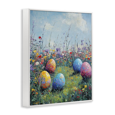 Vibrant Egg Hunt Scene Giclee Art, design by Franklyn Gregory
