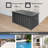 Domi Louvered 190 Gallons Patio Metal Storage Box Outdoor Lockable Deck Box-122071843