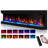 3 Sided Glass Electric Fireplace Multicolors,Inserts And Remote&App Control,Heater And Multicolors Flame Effect Combination,DIY Log&Crystal Combination-1155432922