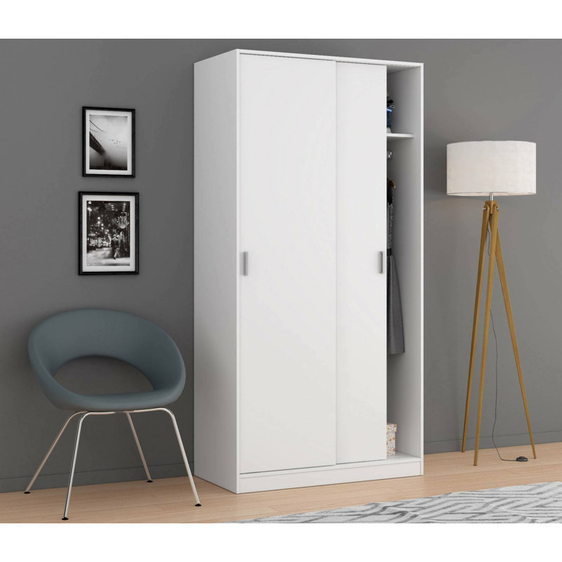 Silvia 2 Door Sliding Wardrobe, White