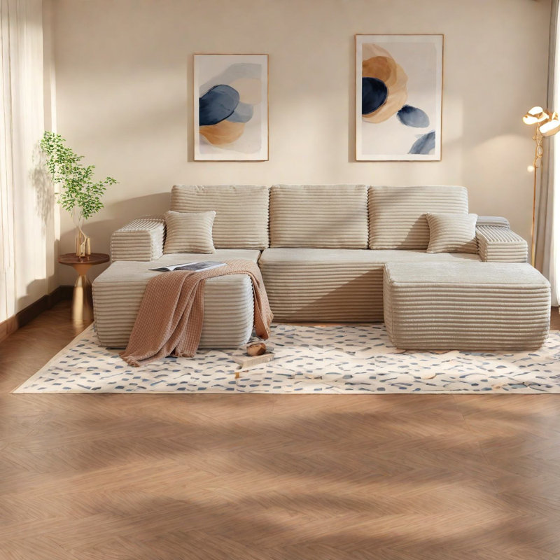 Canapé modulaire Cloud avec tissu moelleux, design moderne pour le salon