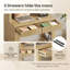 Bureau d'écriture avec huche arquée, tiroir cannelé et tablettes de rangement, bureau d'ordinateur moderne en bois avec rangement pour bureau à domicile, chambre à coucher, petit espace-1244509628