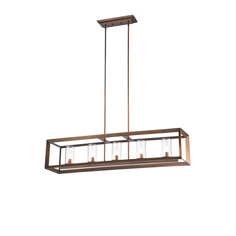 Lustre rectangulaire à 5 lumières Banuelos