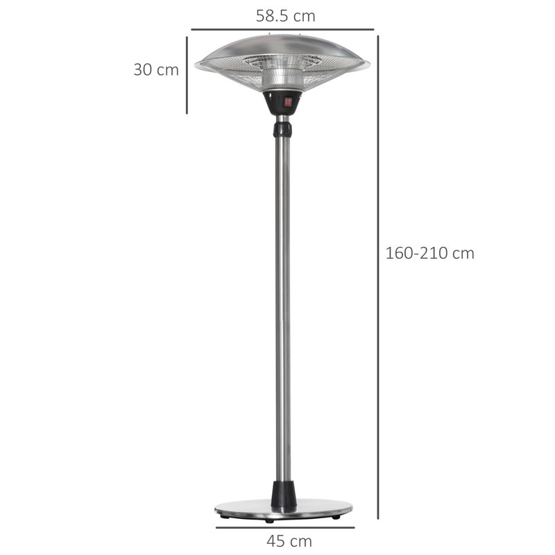 Aleacia Electric Standing Patio Heater