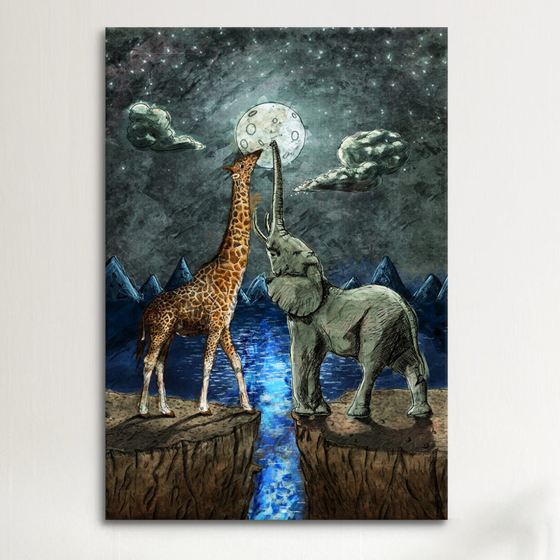 « magique forces of the moon », reproduction d’art sur toile, H 26 po x l 18 po x P 1,5 po