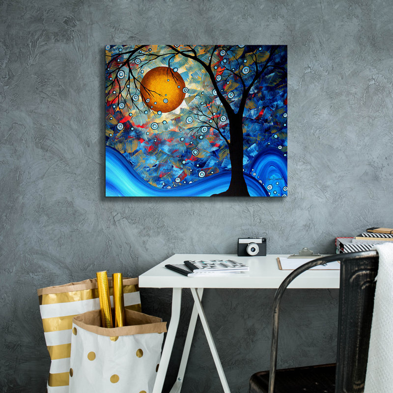 «Blue Essence» par Megan Duncanson, art mural sur toile, 24 po x 20 po