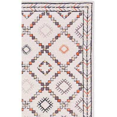 Derose Hand Tufted Wool Geometric Rug