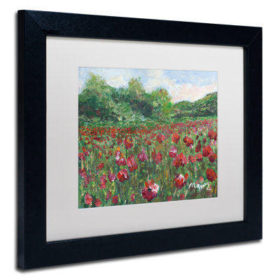 « popy field wood », reproduction d’art sur toile encadrée