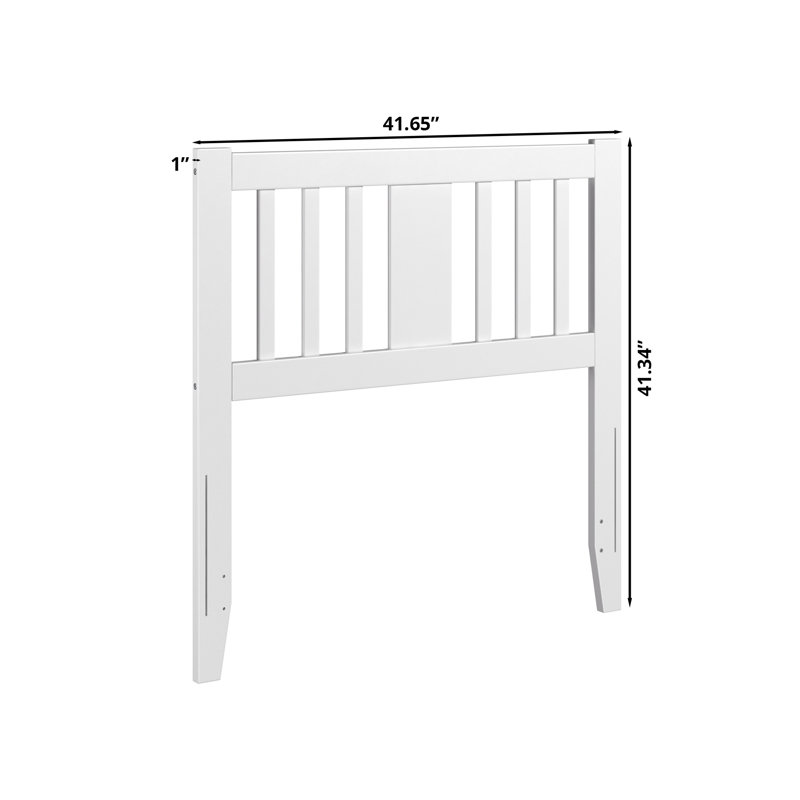 Zosia Solid Wood Headboard, White, Twin