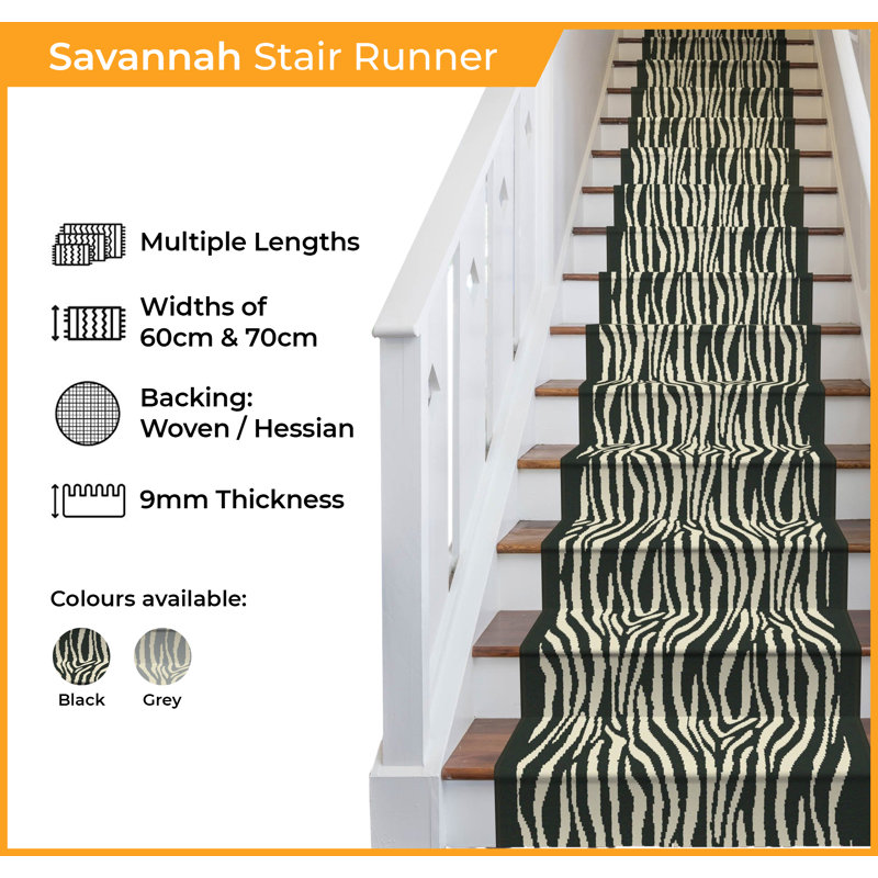 Stair Runner Animal Print Area Rug, Stair Runner 70 x 720 cm