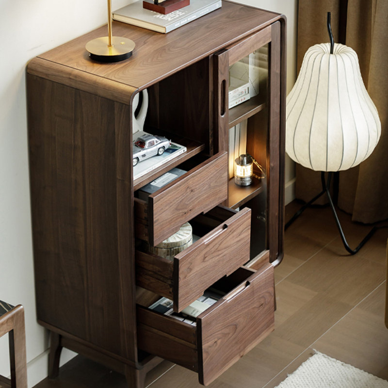 Classic black walnut bookcase