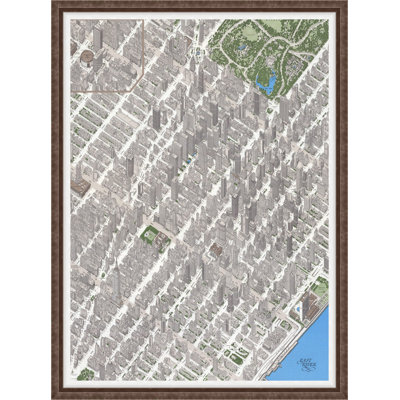Midtown East - Peinture encadrée sur papier